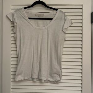 EUC Loft Ruffle tee XL